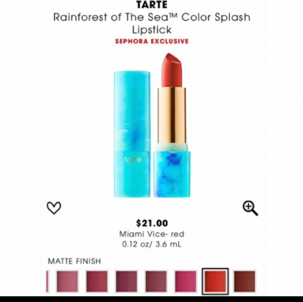 Tarte rainforest of the sea color splash lipstick